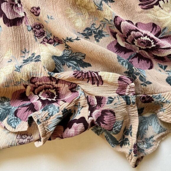 American Eagle AEO Romper Boho Jumper Floral  Western Pockets Ruffle Feminine XS - Picture 13 of 15